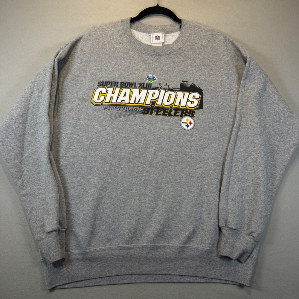 Pittsburgh Steelers Super Bowl XLIII Champions Sweatshirt Mens XL NFL Crewneck